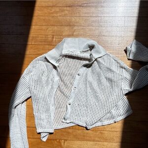 Moon and Madison Cream Knit Button-Up Cardigan